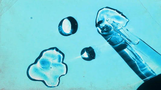 Collagen in liquid form under a microscope.