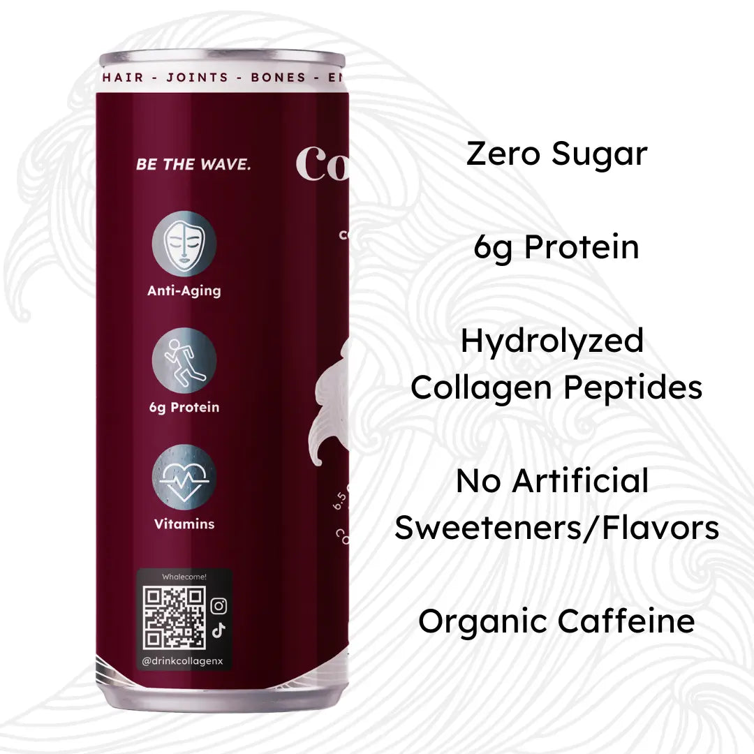 Collagenx Zero Sugar, 6g Protein, Collagen Peptides, No Artificial Sweetener/Flavors, Organic Caffeine